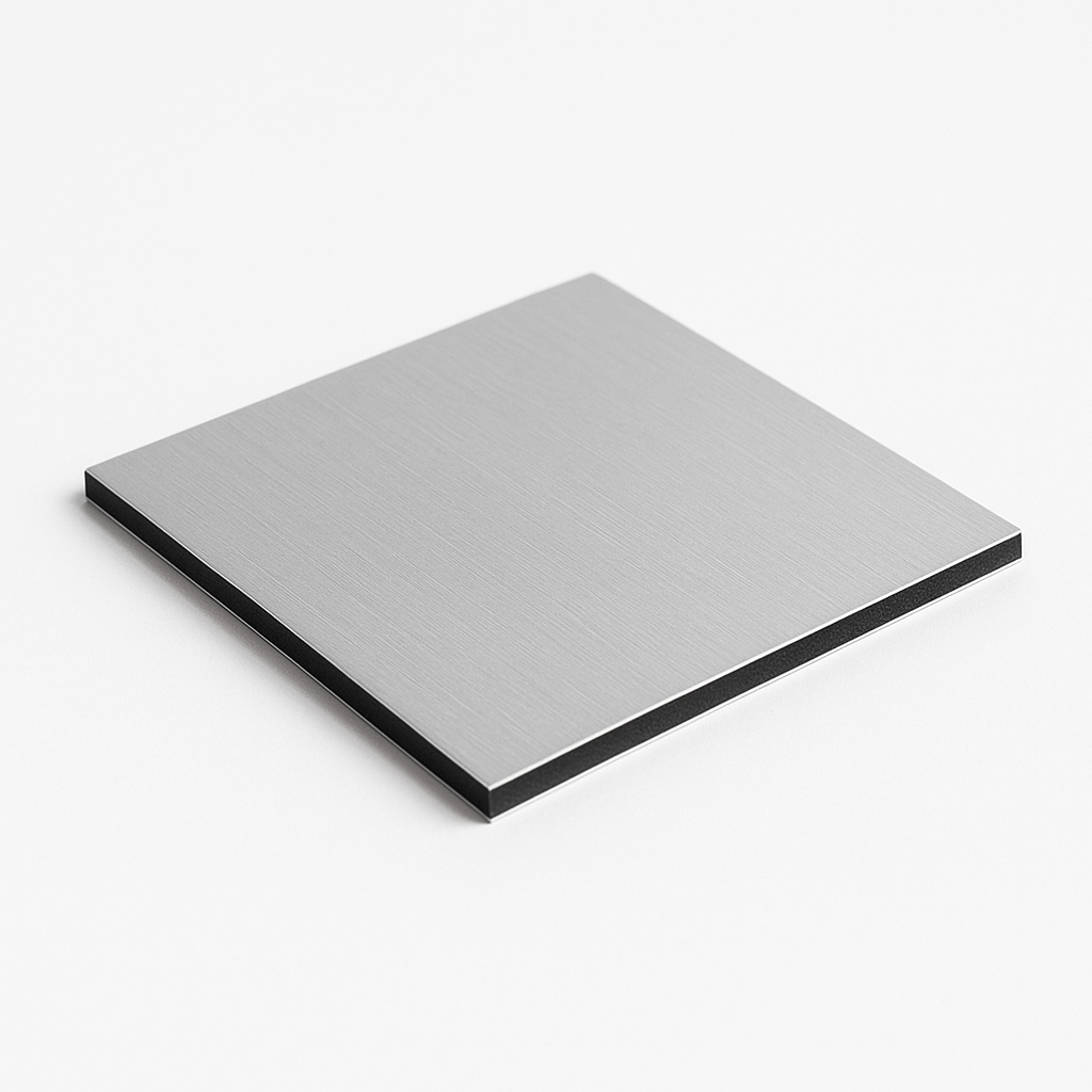 Placa de aluminio compuesto cepillado color plata Dox visual